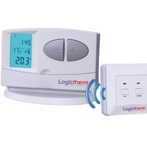 Fotografie Termostat de ambient wireless pentru centrala Logictherm C7RF, digital, ecran LCD, programabil