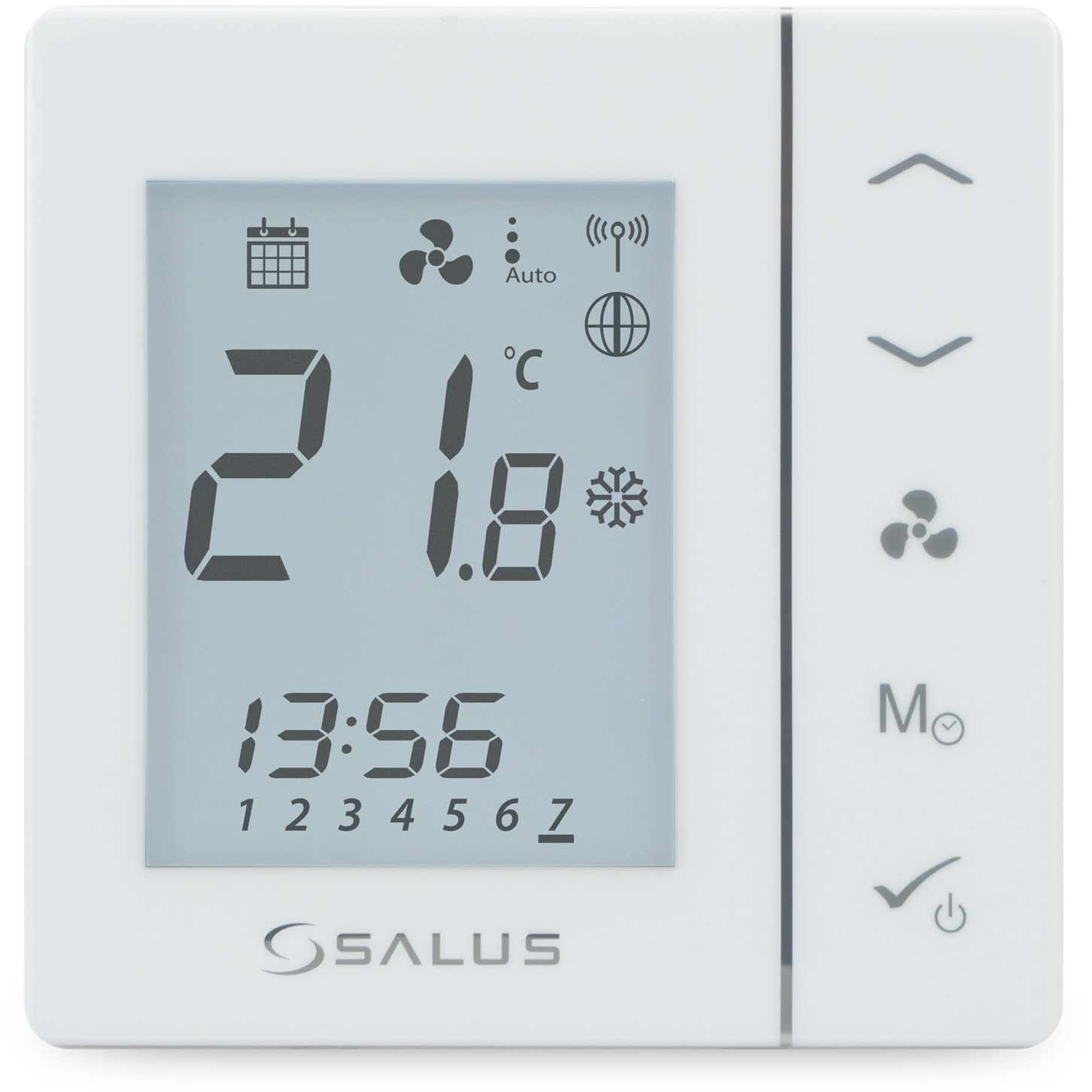 Fotografie Termostat inteligent pentru ventiloconvector FC600, ZigBee, montare in doza, compatibil Alexa/Google Home Assistant