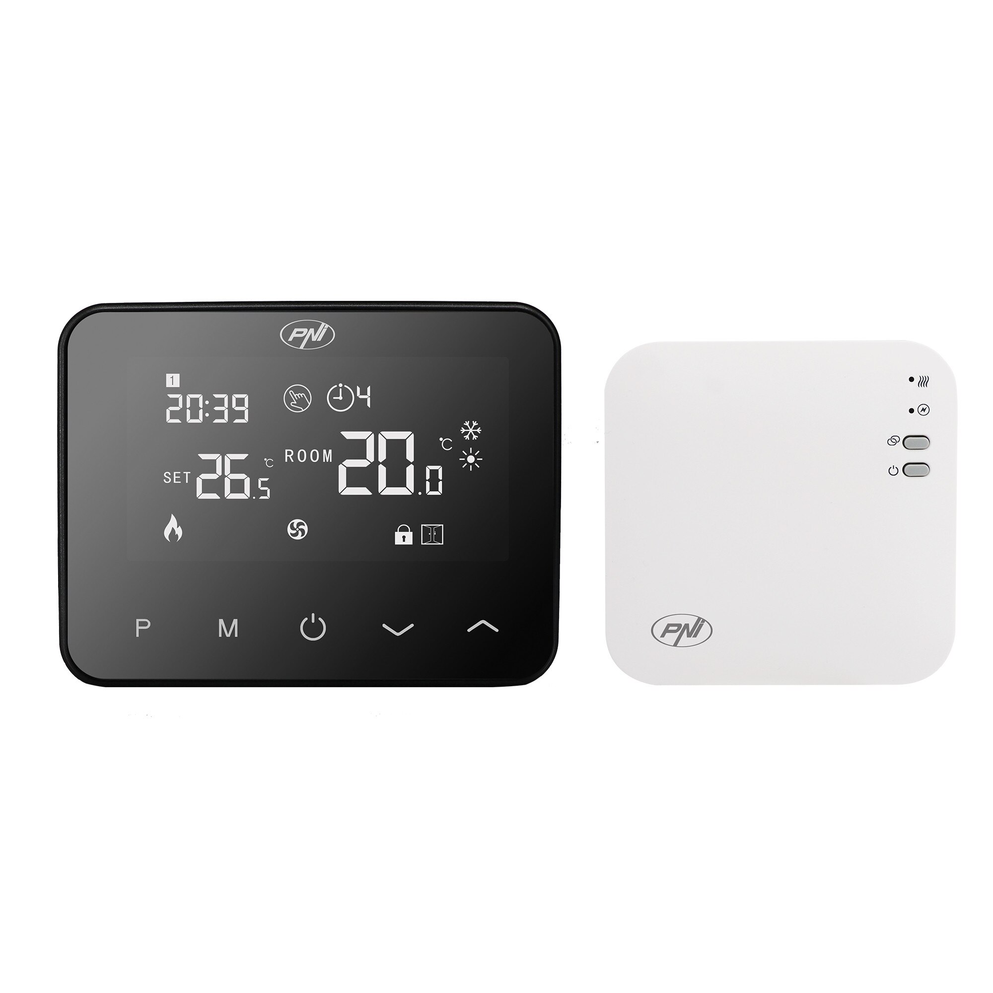Fotografie Termostat inteligent PNI CT40 PRO fara fir, cu WiFi, pentru centrale termice, 4 programe zilnice, mod manual, mod economic, control prin Tuya Smart