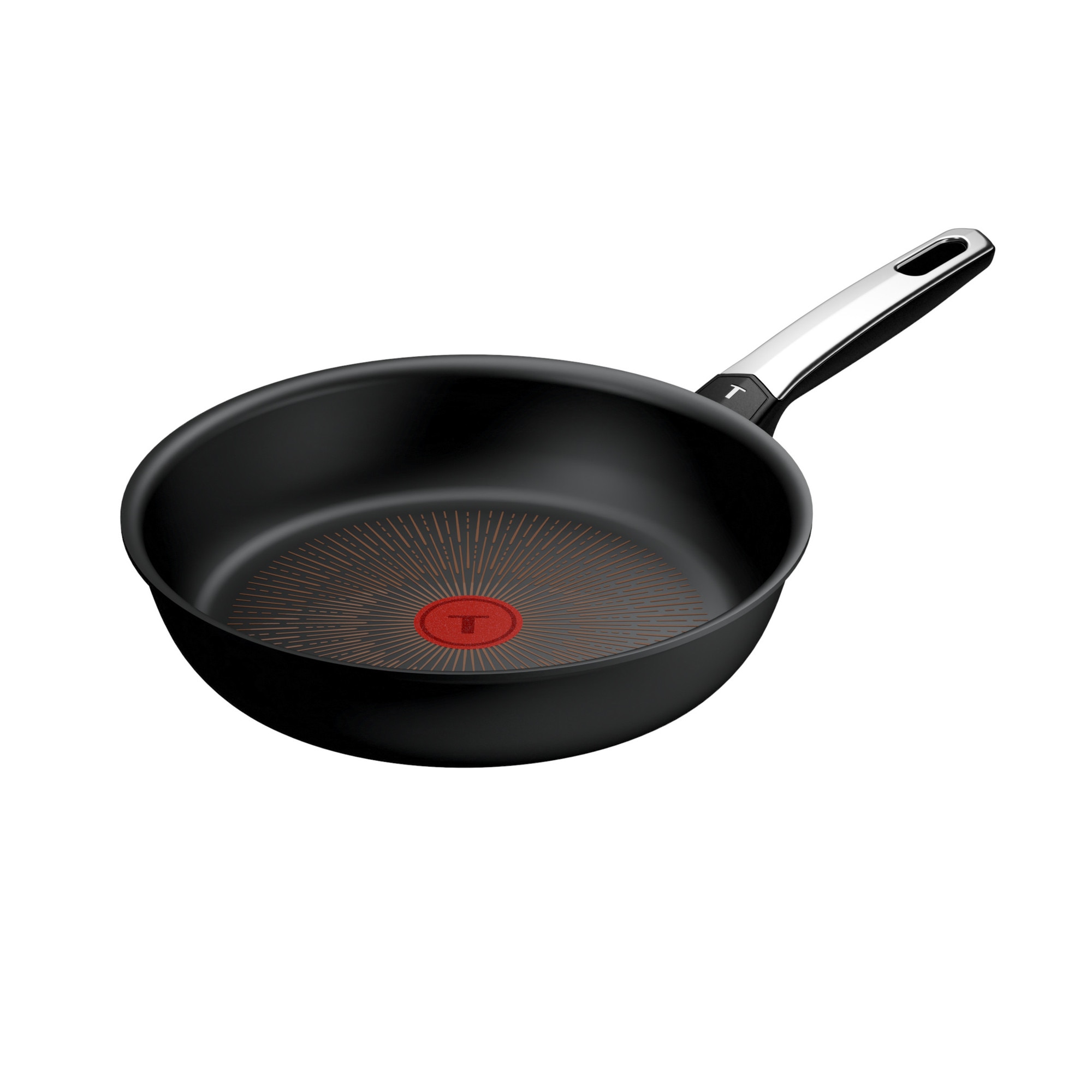 Fotografie Tigaie Tefal Excellence, 24 cm, inductie, invelis antiaderent, indicator Thermo-Signal, aluminiu, negru