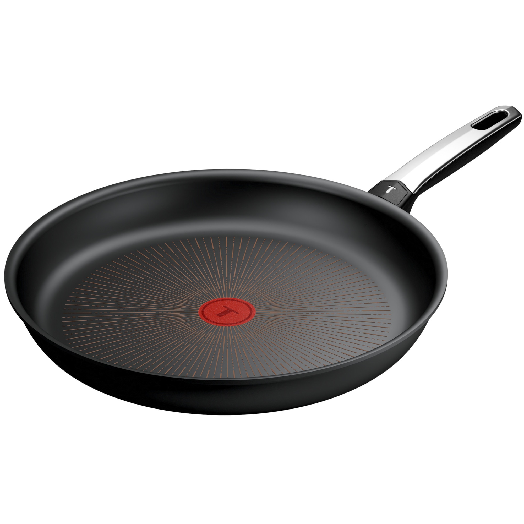 Fotografie Tigaie Tefal Excellence, 32 cm, inductie, invelis antiaderent, indicator Thermo-Signal, aluminiu, negru