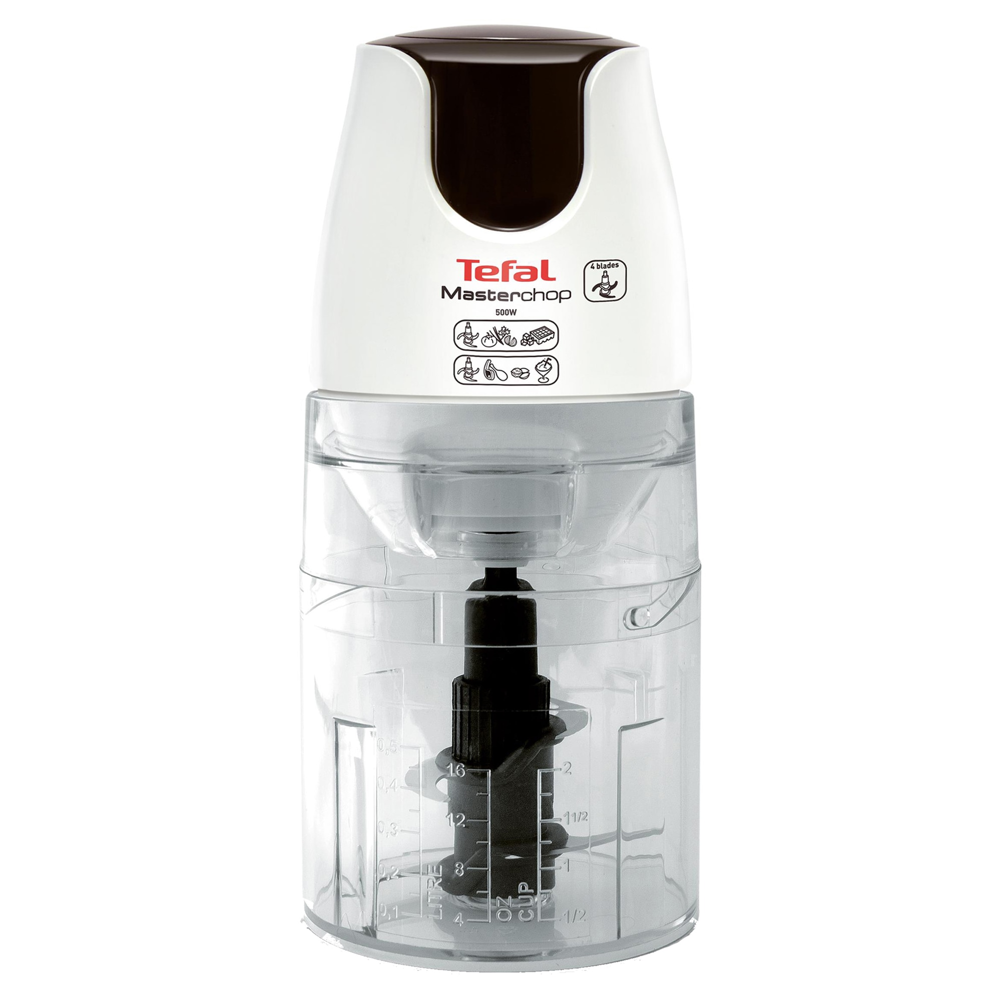 Fotografie Tocator Tefal Moulinette MB450B38, 500W, 4 lame, 0.5L, accesoriu pentru sosuri, Alb