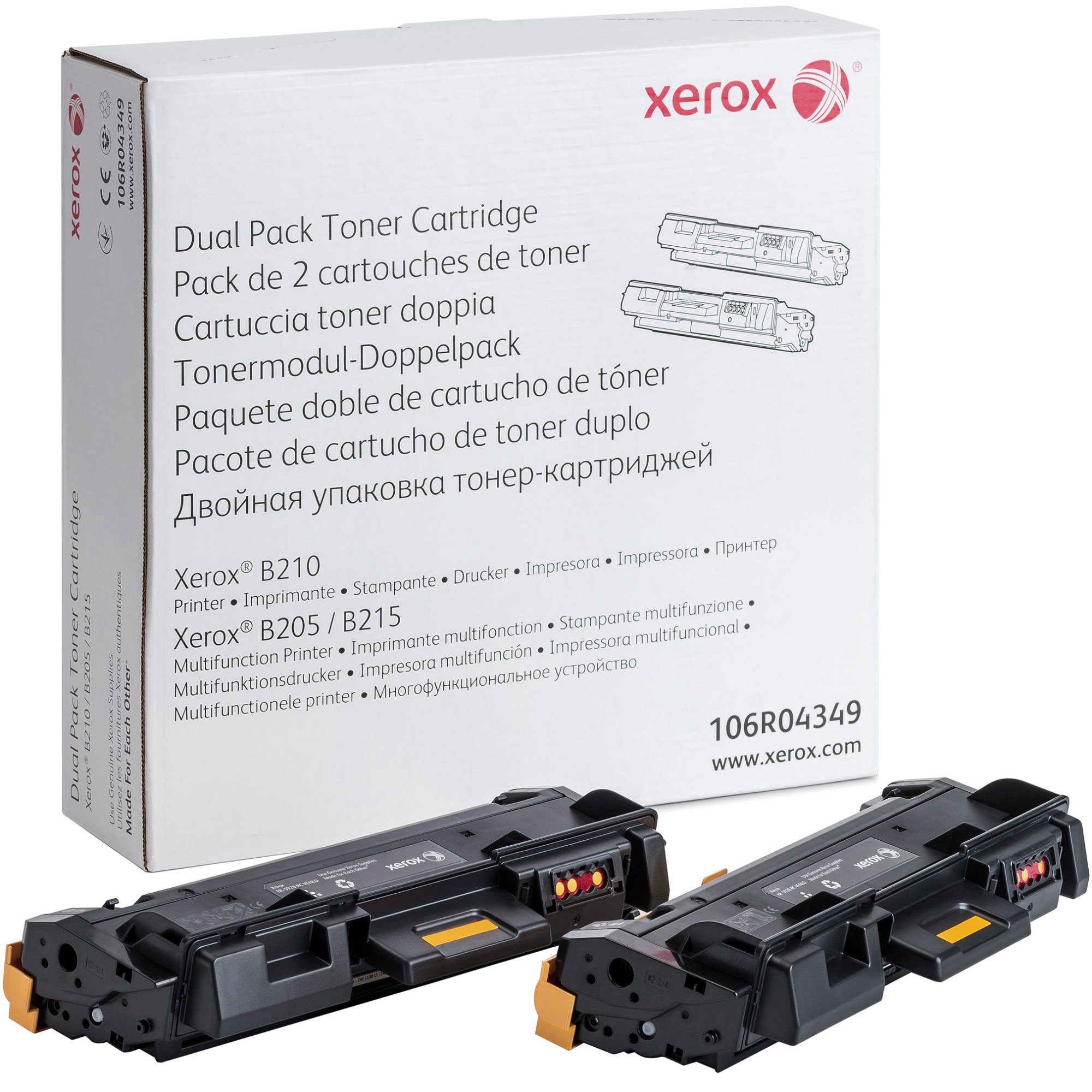 Fotografie Toner Xerox dual pack 106R04349, Negru