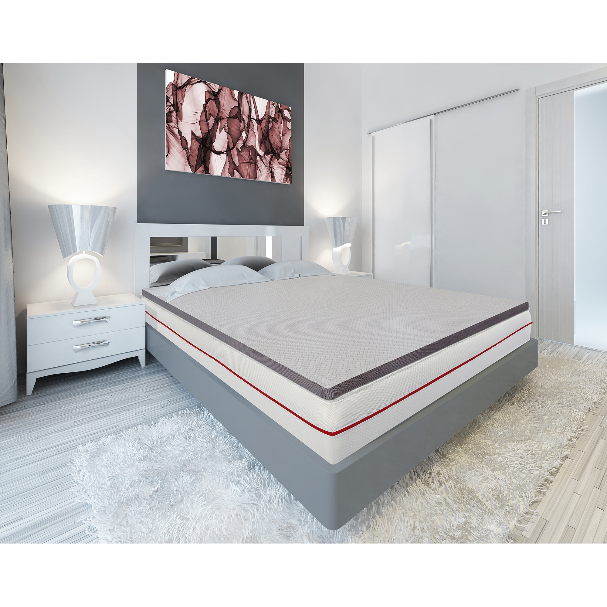 Fotografie Topper saltea Green Future Kring Luxury, H 8 cm spuma memory, 140x200 cm