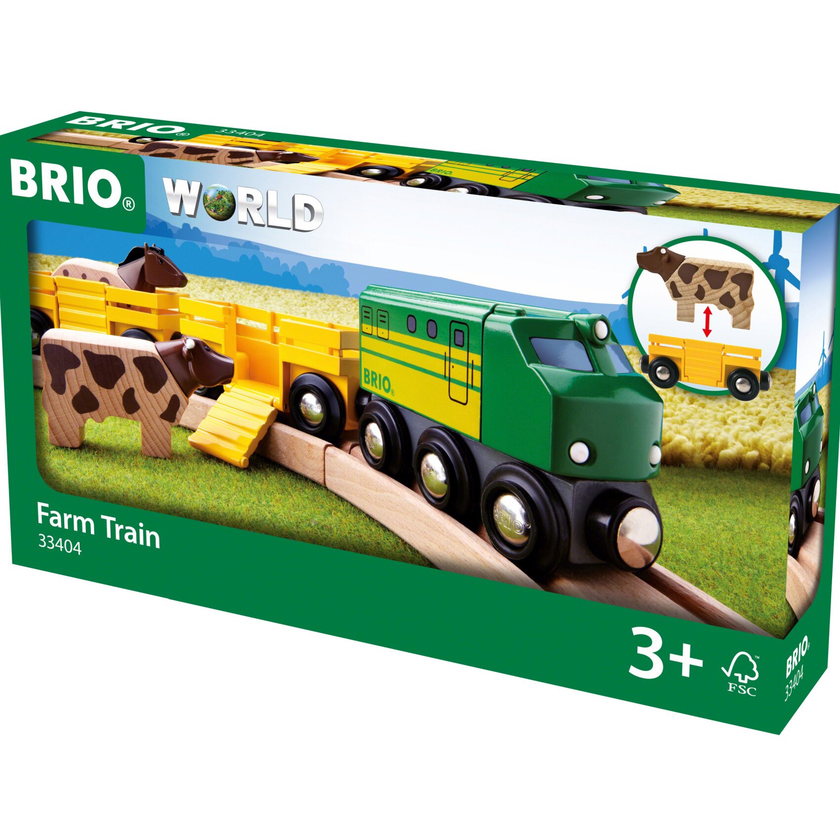 Fotografie Tren din lemn Brio - Farm