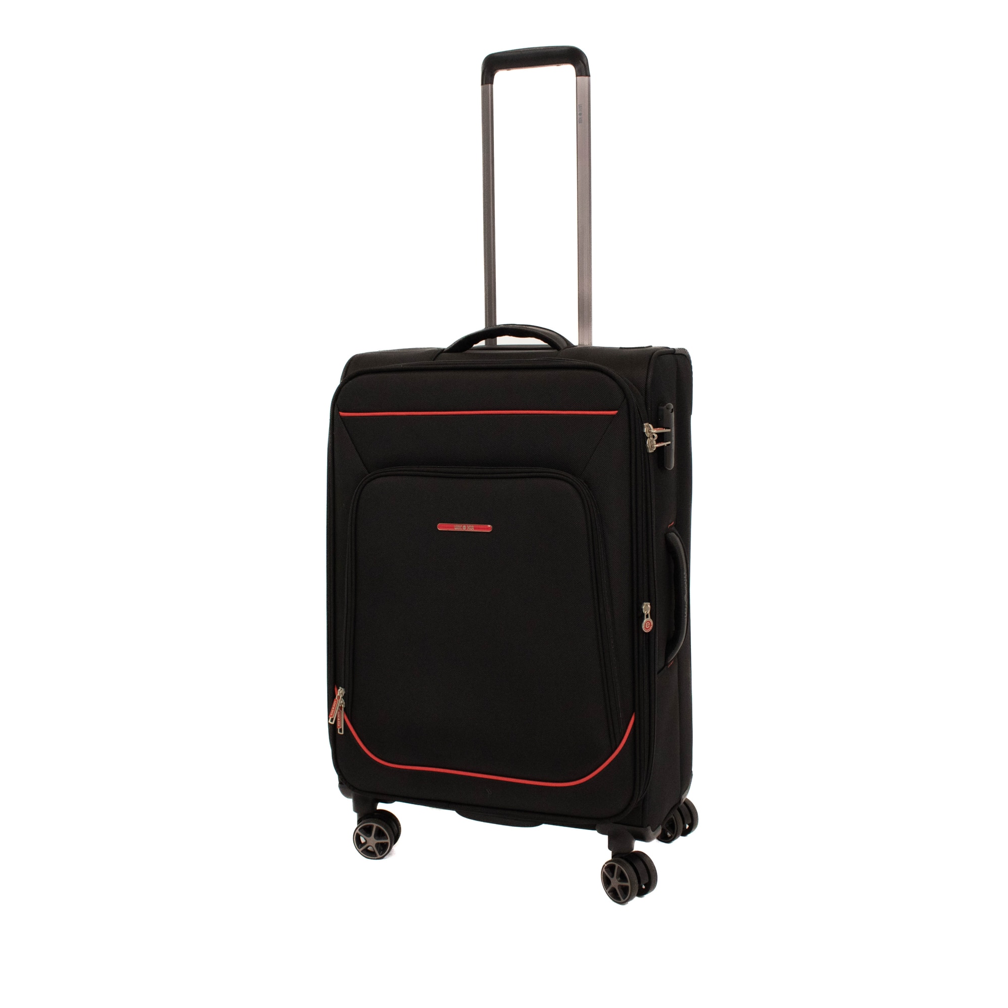Fotografie Troler Lamonza Smiley, 68x42x25 cm, 3.5 kg, expandabil 30%, negru/rosu