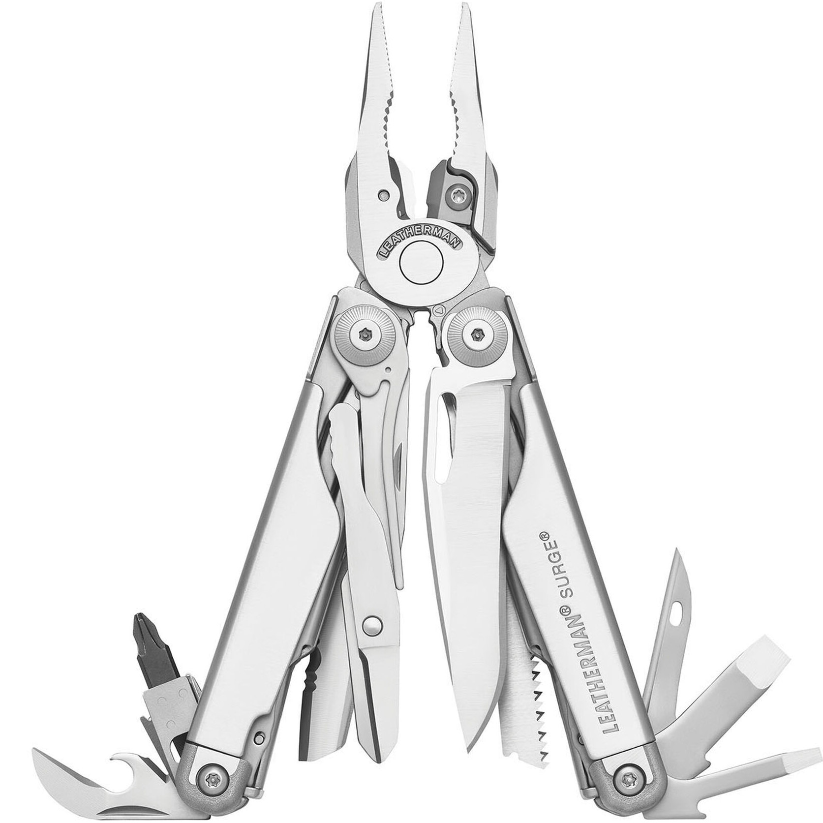 Fotografie Unealta multifunctionala Leatherman Surge, 21 unelte, argintiu