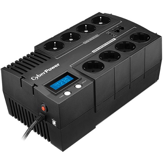 Fotografie UPS CyberPower BR1200ELCD, 1200VA/720W, 8 prize Schuko, USB-A, AVR, LCD Display