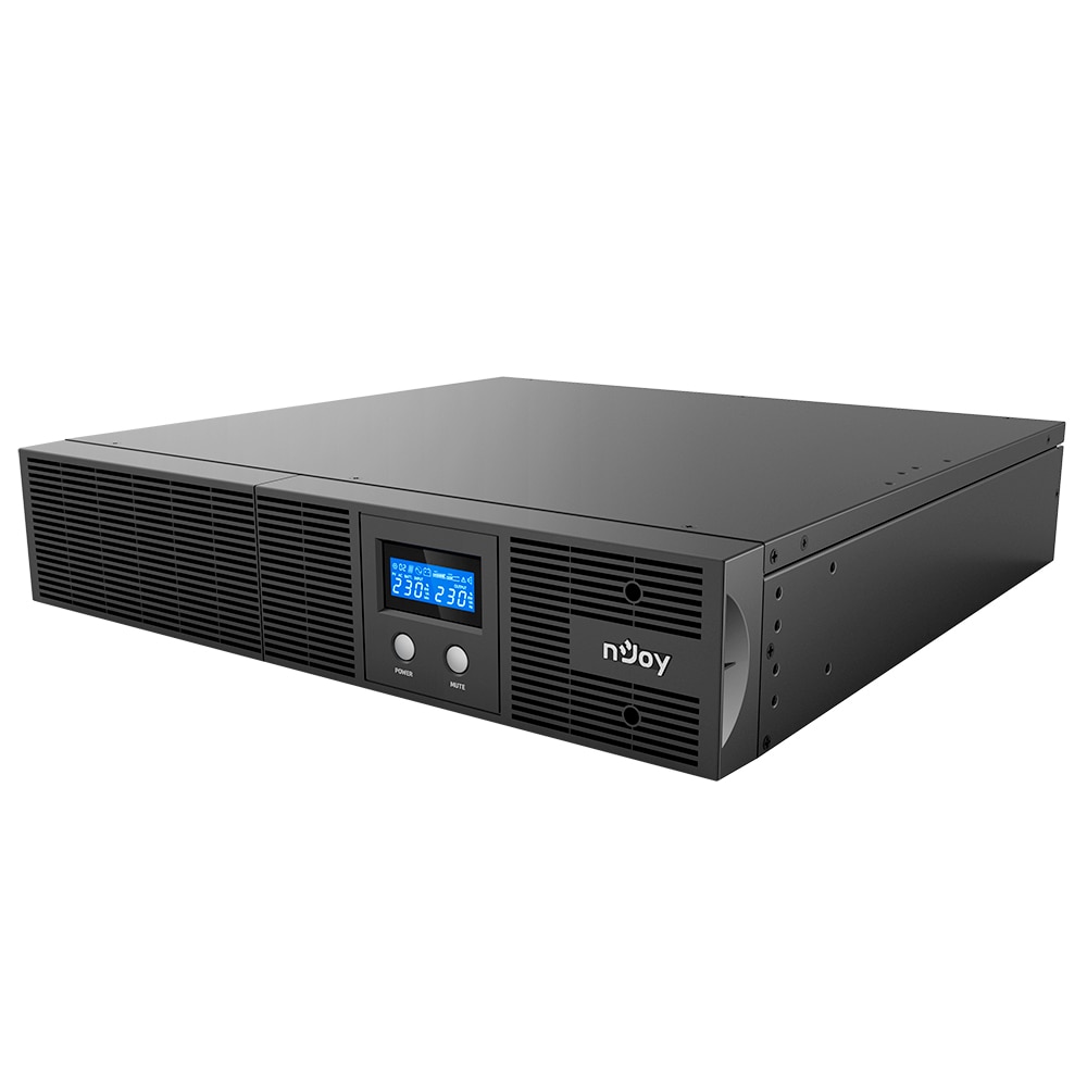 Fotografie UPS nJoy Argus 3000, 3000VA/1800W, LCD Display, 8 IEC C13 cu Protectie, Management, rack 2U