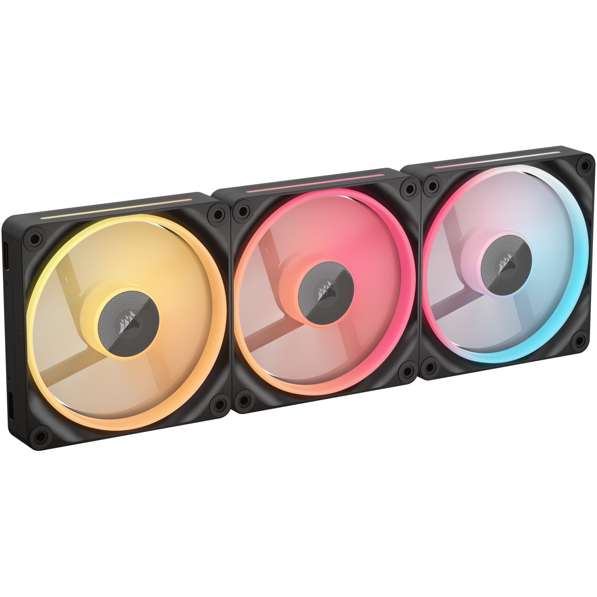 Fotografie Ventilatoare CORSAIR iCUE LINK LX120-R RGB BLACK, triple pack