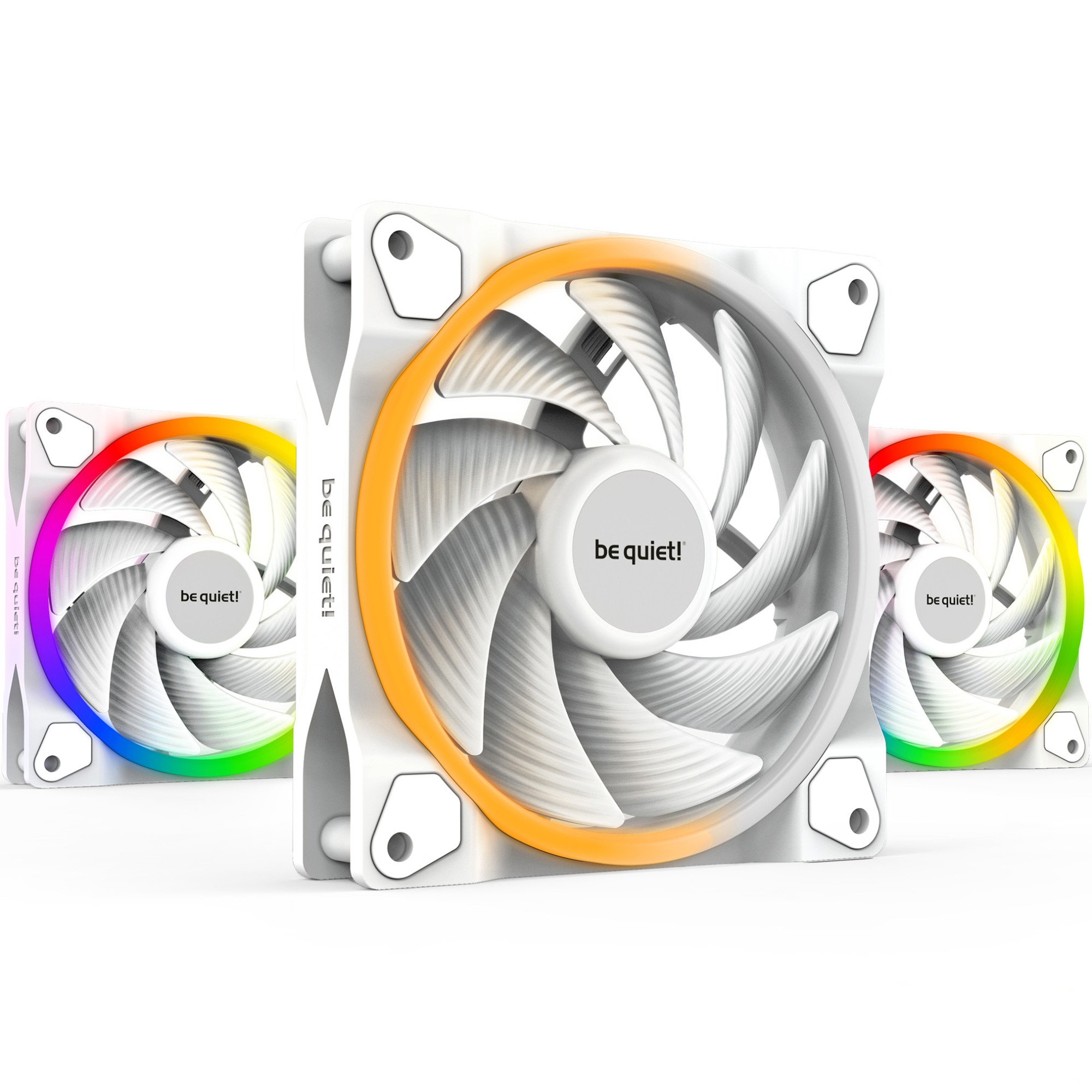 Fotografie Ventilator be quiet! LIGHT WINGS White 120mm PWM high-speed Triple-Pack, BL101