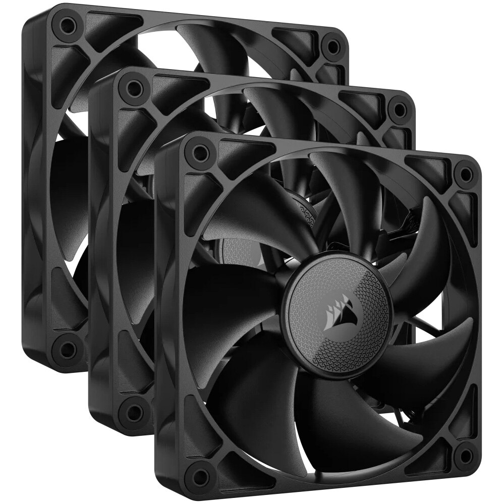 Fotografie Ventilator Corsair iCUE LINK RX120, 120mm PWM, Triple Pack, Negru