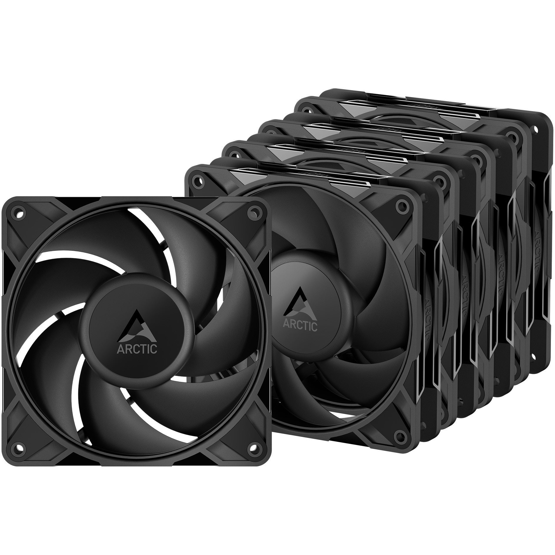 Fotografie Ventilator PC Arctic P12 Pro PST LN Kit 5x120mm PWM, 2000 RPM, Negru