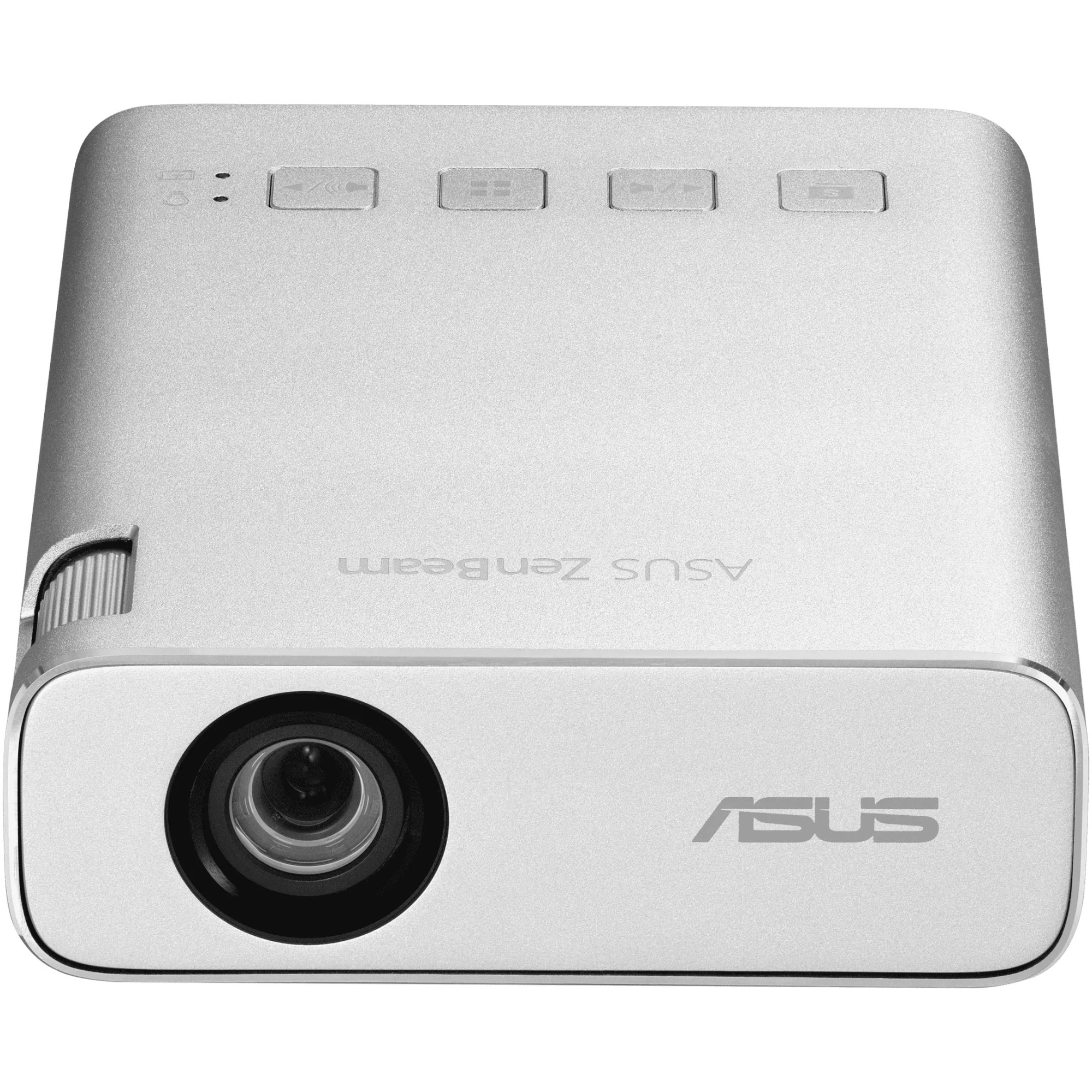 Fotografie Videoproiector ASUS ZenBeam E1R, DLP LED 30.000 ore, WVGA 854* 480, up to FHD 1920* 1080, 200 lumeni, 500:1, WiFi dongle inclus, Argintiu