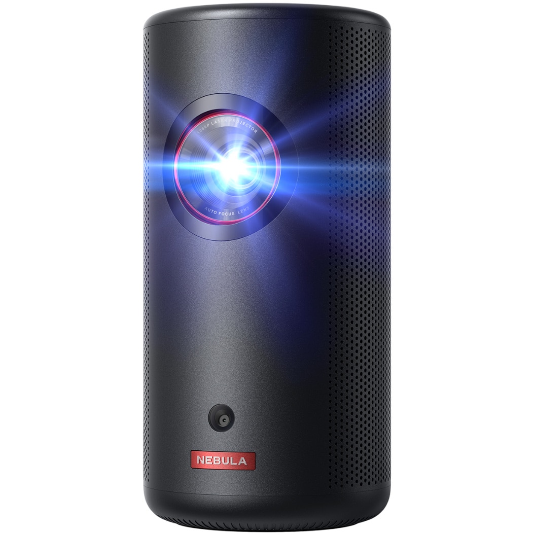 Fotografie Videoproiector portabil Anker Nebula Capsule 3 Laser, WiFi, 1080p, 300 ANSI-Lumens, Dolby Digital, Android TV 11.0, Negru